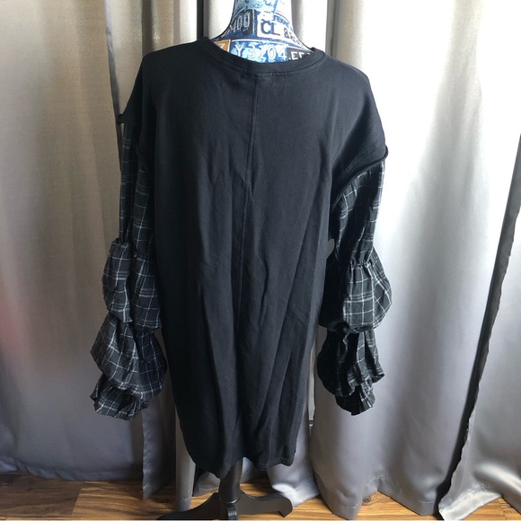 Mustard Sleeve Unique Bubble Long Sleeve Sweater Top - Picture 6 of 12